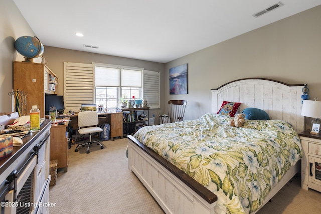 12206 Bridgeway Ct, Sellersburg, IN 47172 - bedroom with visible vents and light colored carpet