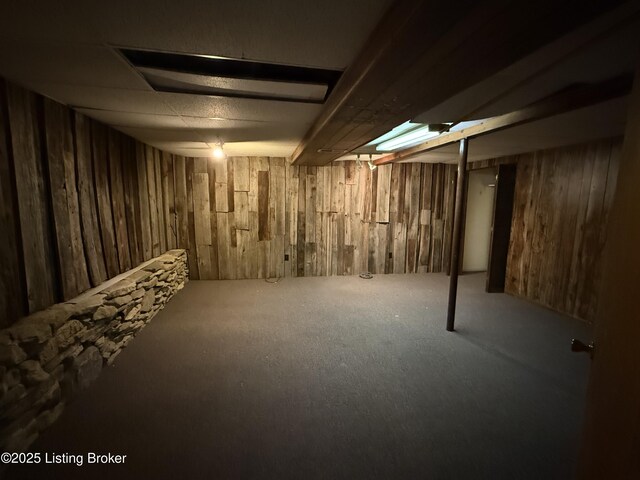 386 Pine Ridge Dr, Brandenburg, KY 40108 - finished basement featuring wooden walls