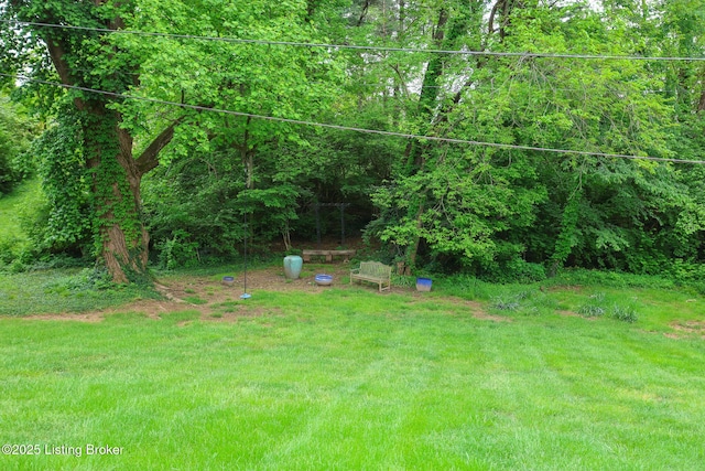 7812 Crown Top Rd, Louisville, KY 40241 - view of green lawn with a wooded view