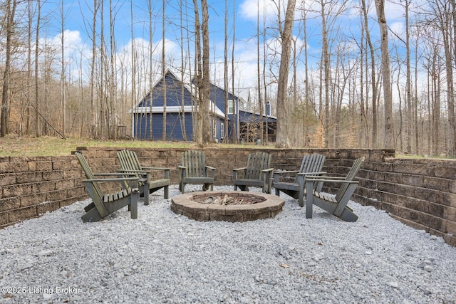 105 Moutardier Woods Way, Leitchfield, KY 42754 - exterior space with an outdoor fire pit