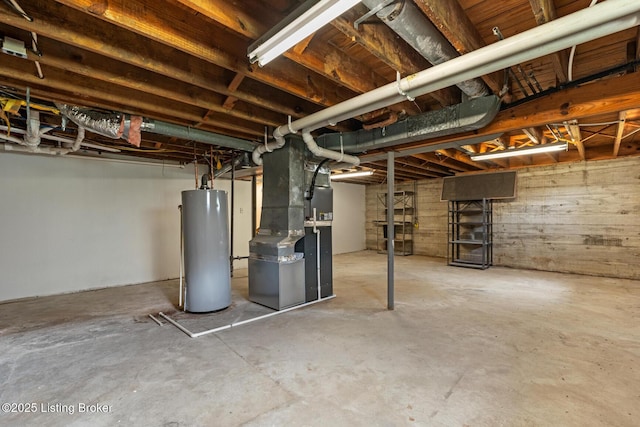 4904 Ruby Way, Shepherdsville, KY 40165 - unfinished basement featuring gas water heater and heating unit