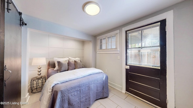 bedroom with baseboards