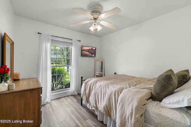 2410 Mammoth Way, Louisville, KY 40299 - bedroom with light wood finished floors and ceiling fan