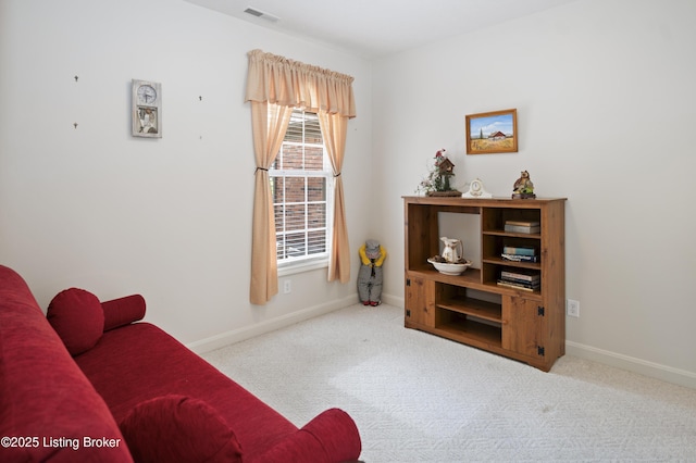 591 Arrowhead Ln, Shepherdsville, KY 40165 - sitting room featuring baseboards, carpet, and visible vents