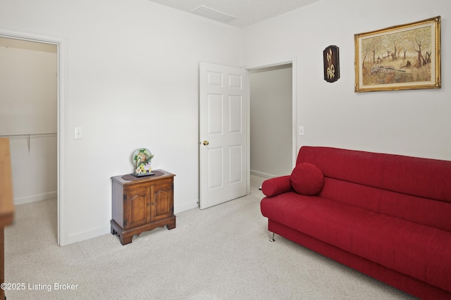 591 Arrowhead Ln, Shepherdsville, KY 40165 - sitting room with carpet flooring, visible vents, and baseboards