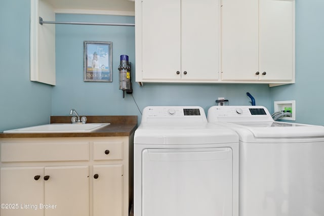 9502 Gerardia Ln, Prospect, KY 40059 - washroom with cabinet space and separate washer and dryer