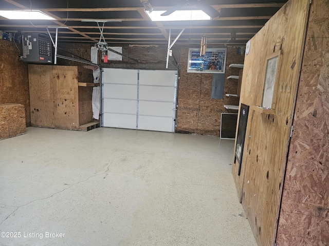garage featuring electric panel