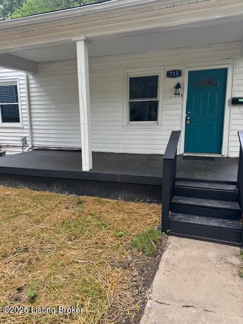 715 W Evelyn Ave, Louisville, KY 40215 - entrance to property featuring a porch