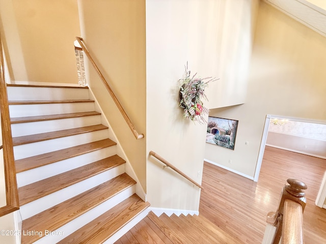 235 Ashford Dr, Mt Washington, KY 40047 - stairs featuring wood finished floors and baseboards