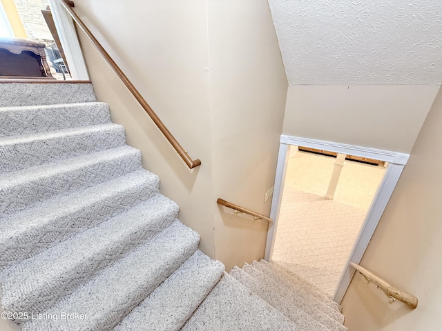 235 Ashford Dr, Mt Washington, KY 40047 - stairway with a textured ceiling