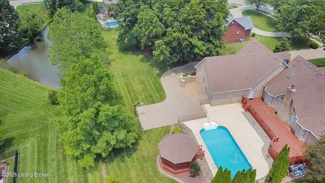235 Ashford Dr, Mt Washington, KY 40047 - view of subject property featuring a pool and a nearby body of water