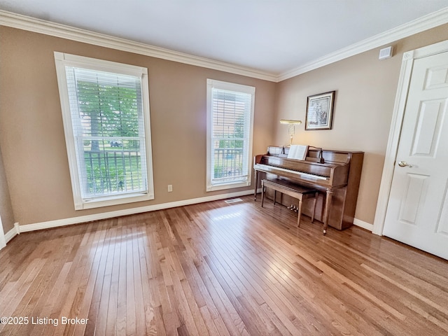 235 Ashford Dr, Mt Washington, KY 40047 - living area with hardwood / wood-style floors, ornamental molding, and baseboards