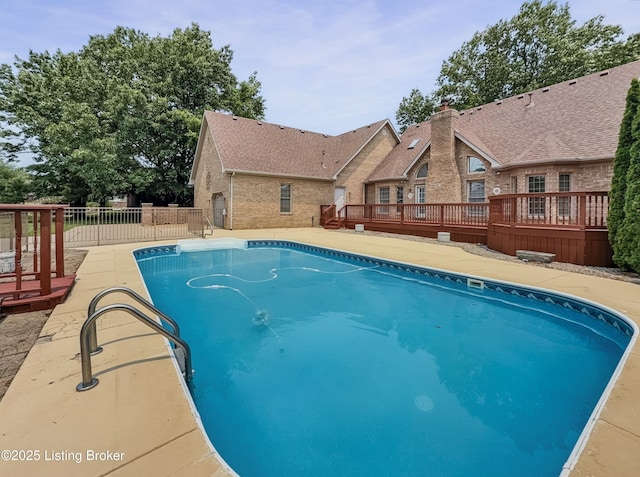 235 Ashford Dr, Mt Washington, KY 40047 - view of swimming pool featuring a deck and a patio area