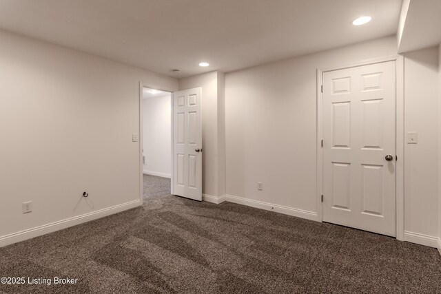 1110 Clark Station Rd, Fisherville, KY 40023 - carpeted spare room featuring baseboards and recessed lighting
