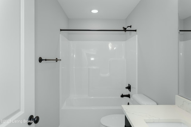 382 Williamsburg Dr, Mt Washington, KY 40047 - bathroom with toilet, shower / bathtub combination, and vanity