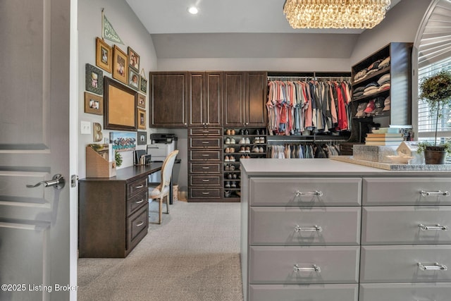 4232 Ashleywood Ct, Louisville, KY 40241 - spacious closet with light carpet and a notable chandelier