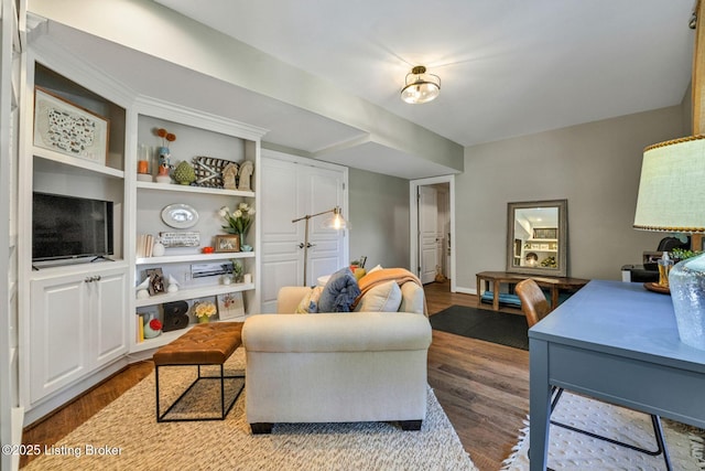 4232 Ashleywood Ct, Louisville, KY 40241 - living area with built in shelves and wood finished floors