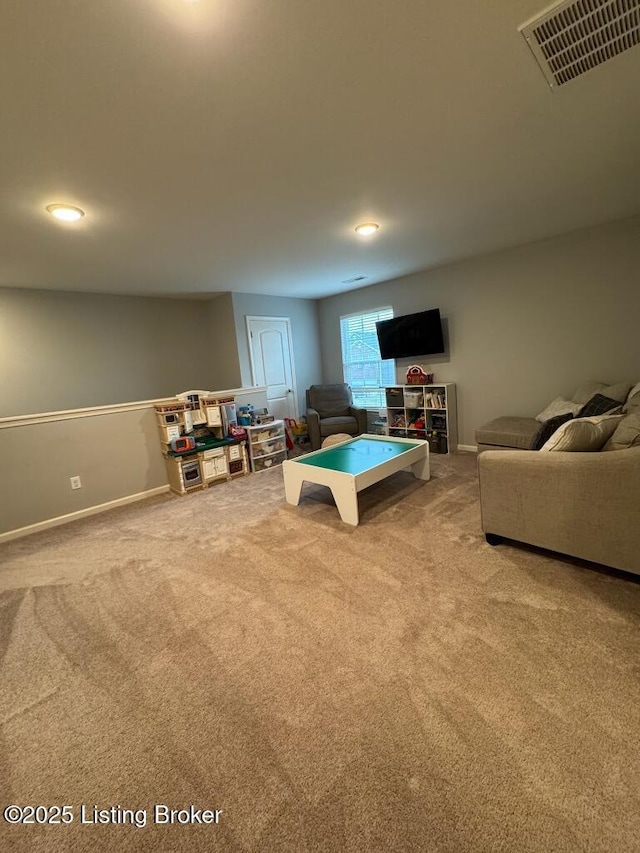 117 Richwood Cir, Georgetown, KY 40324 - game room with carpet flooring, baseboards, and recessed lighting