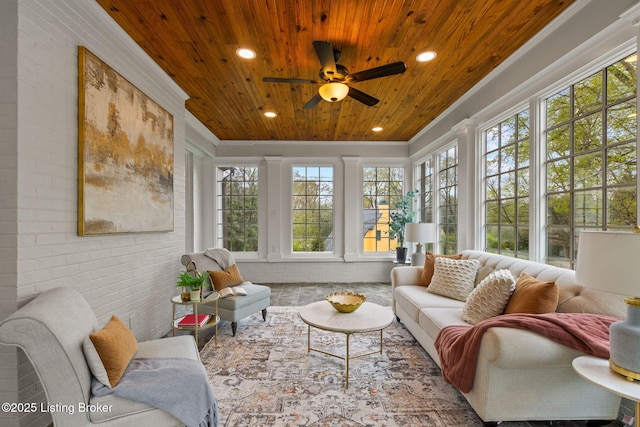 view of sunroom