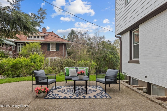 view of patio / terrace featuring an outdoor hangout area