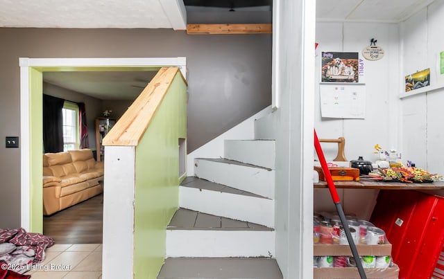 310 Wentworth Ave, Bedford, KY 40006 - staircase with tile patterned flooring