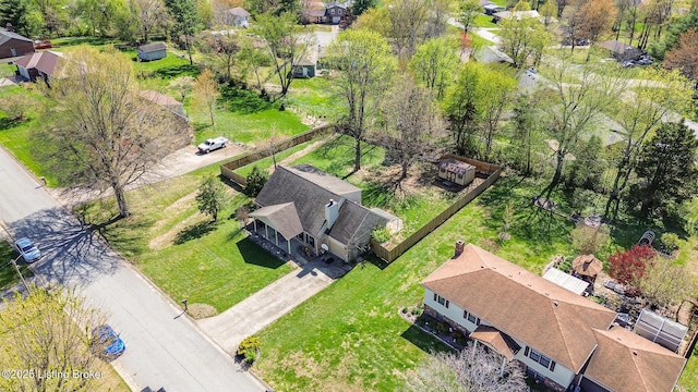 birds eye view of property featuring a residential view