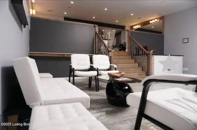 interior space featuring recessed lighting