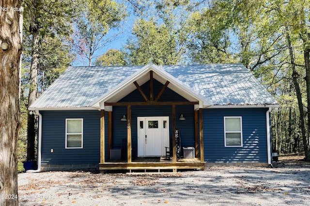 132 Cherry Ln, Leitchfield, KY 42754 - view of front of house with metal roof and covered porch