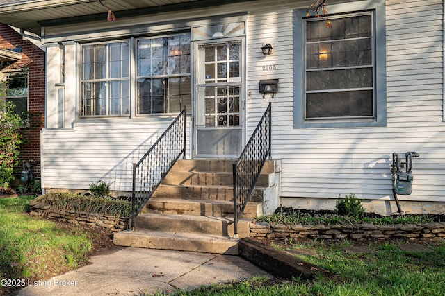 view of exterior entry