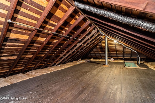 view of attic