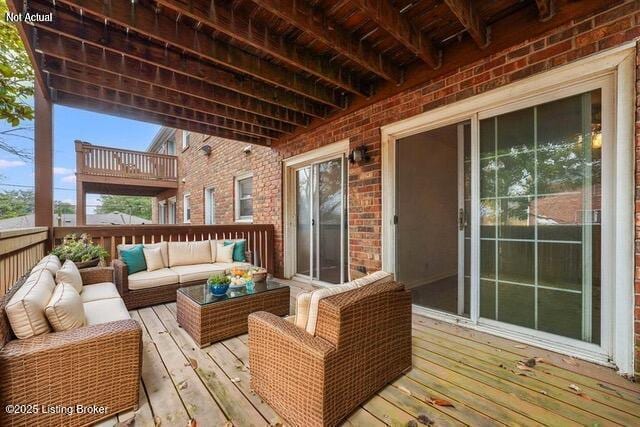 3311 Leith Ln Apt 3, Louisville, KY 40218 - deck featuring an outdoor hangout area