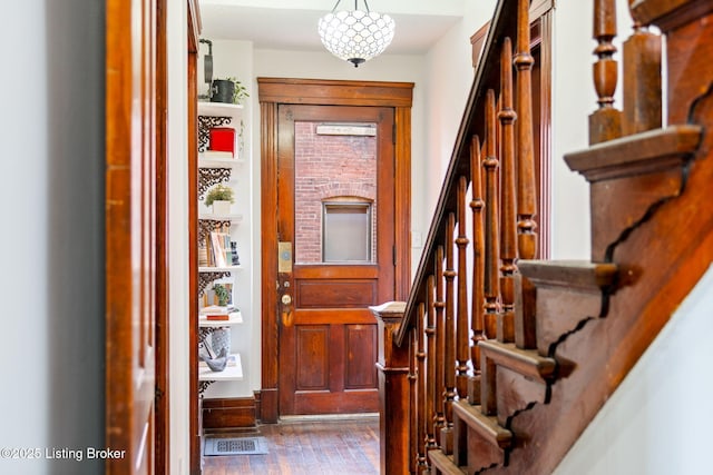 1026 S Brook St, Louisville, KY 40203 - entrance foyer featuring stairs and hardwood / wood-style floors