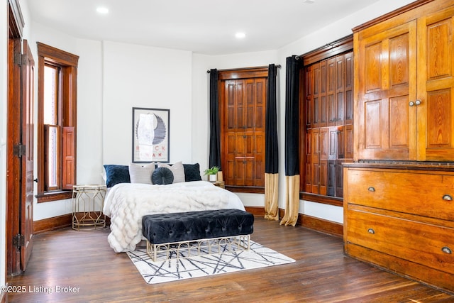1026 S Brook St, Louisville, KY 40203 - bedroom featuring recessed lighting, baseboards, and dark wood finished floors