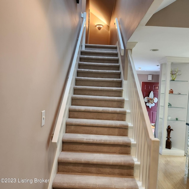 404 Eastgate Village Wynde, Louisville, KY 40223 - stairway with wood finished floors