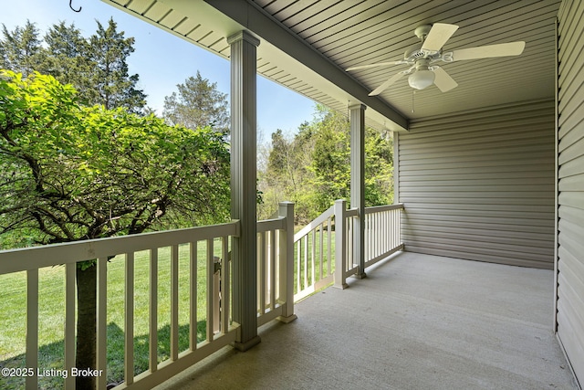1112 Majestic Woods Dr, La Grange, KY 40031 - balcony with ceiling fan