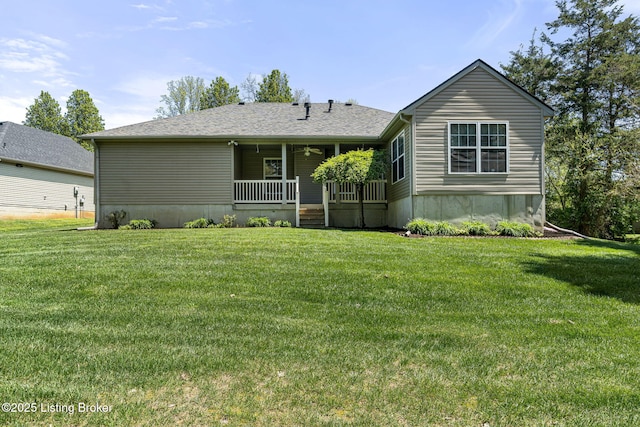 1112 Majestic Woods Dr, La Grange, KY 40031 - view of front of property with covered porch and a front lawn
