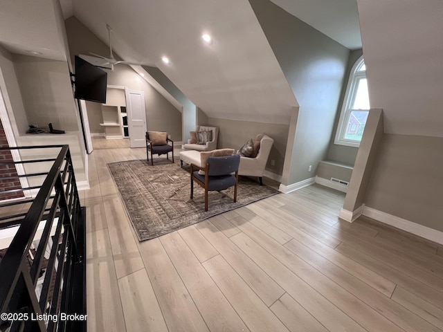 119 Fairway Dr, Hodgenville, KY 42748 - bonus room with recessed lighting, lofted ceiling, wood finished floors, visible vents, and baseboards