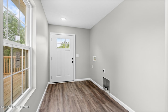 3408 Rhodelia Rd, Payneville, KY 40157 - foyer with wood finished floors and baseboards