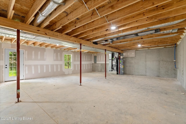 3408 Rhodelia Rd, Payneville, KY 40157 - below grade area with water heater and electric panel