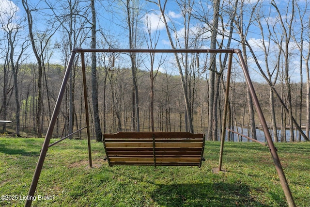 351 Serenity Cove Ln, Mammoth Cave, KY 42259 - view of yard featuring a wooded view