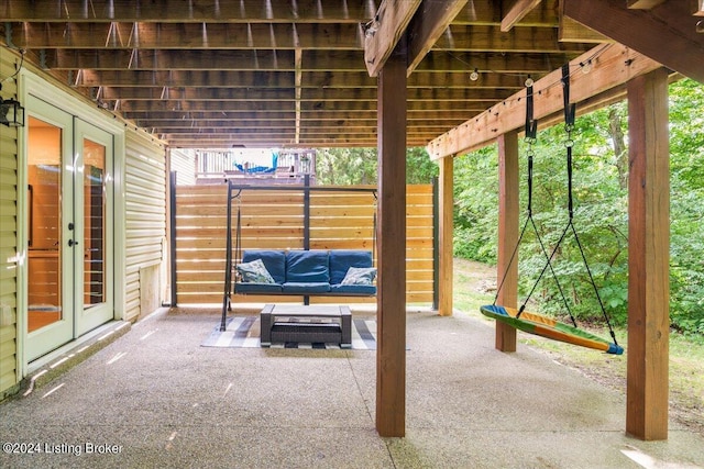 view of patio with french doors