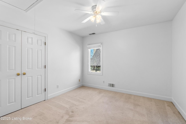14801 Forest Oaks Dr, Louisville, KY 40245 - unfurnished bedroom featuring attic access, visible vents, and carpet floors