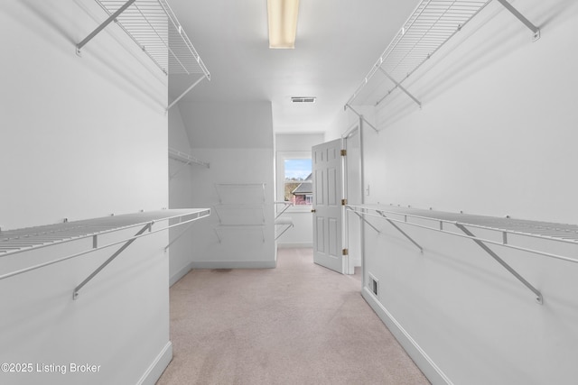 14801 Forest Oaks Dr, Louisville, KY 40245 - walk in closet featuring visible vents and light carpet