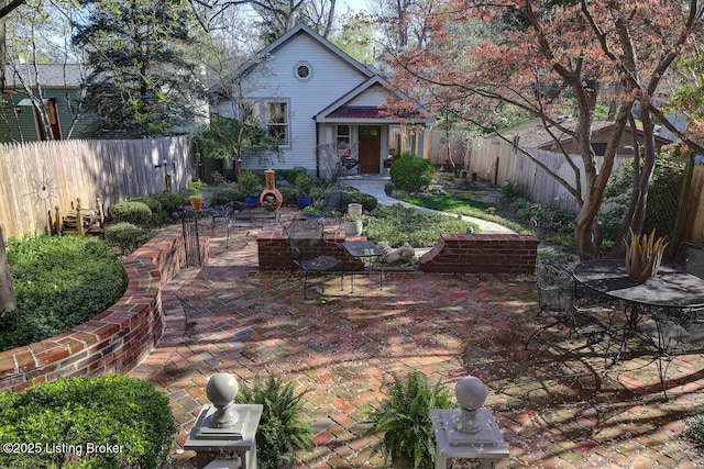 view of patio / terrace with a fenced backyard