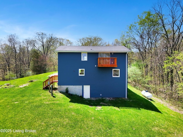 7700 Organ Creek Rd, Pendleton, KY 40055 - exterior space featuring a lawn and a balcony