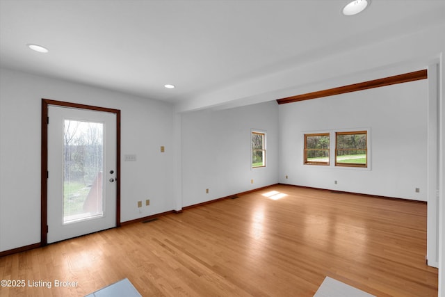 7700 Organ Creek Rd, Pendleton, KY 40055 - interior space with baseboards, recessed lighting, and light wood finished floors
