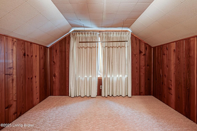 3014 Nadina Dr, Louisville, KY 40220 - bonus room featuring wooden walls, carpet flooring, and lofted ceiling
