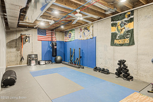 view of workout area