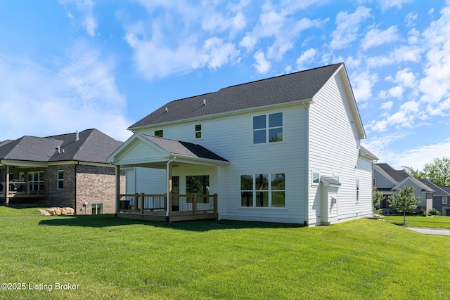 3238 Catalpa Farms Dr, Fisherville, KY 40023 - rear view of house with a yard and a deck