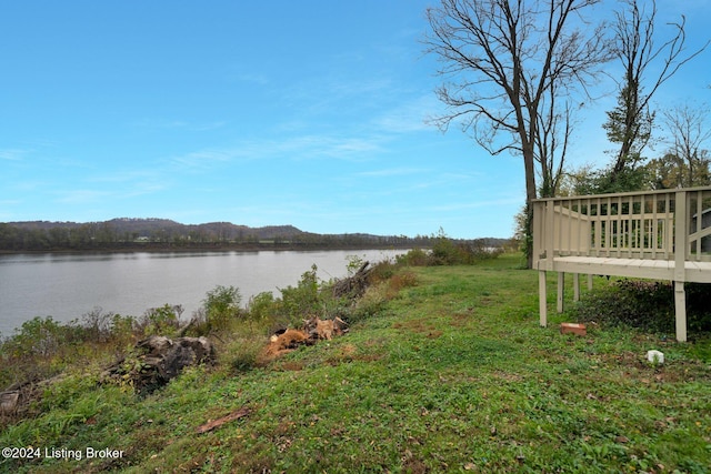 view of water feature featuring a mountain view